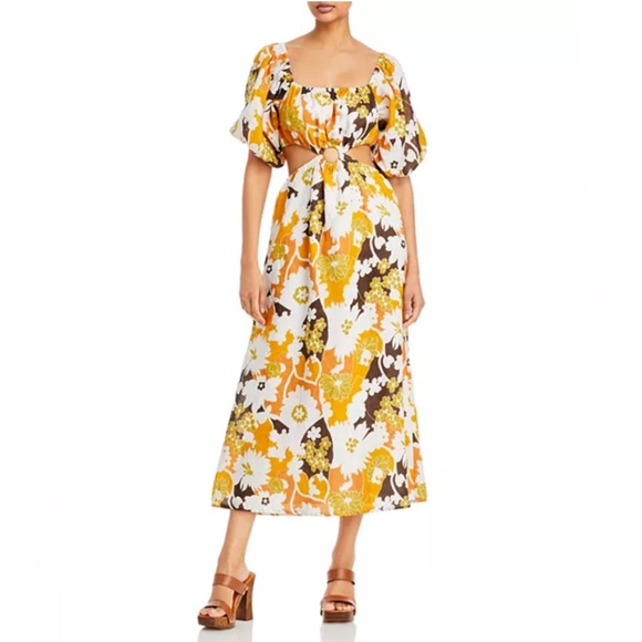 Faithfull the Brand Trinita Maxi Dress in Elvinna Floral Print NWT Size M